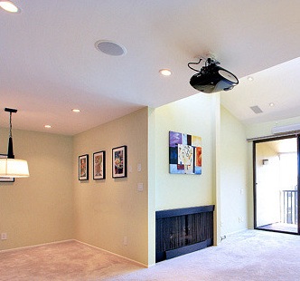 With Virtually Invisible Ceiling Speaker Installation-Brisbane