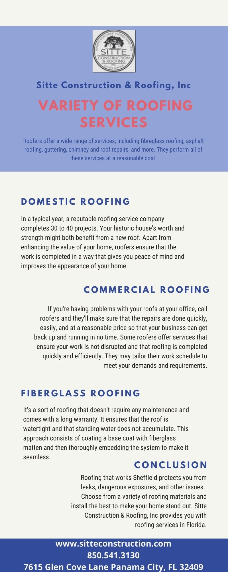 Variety Of Roofing Services