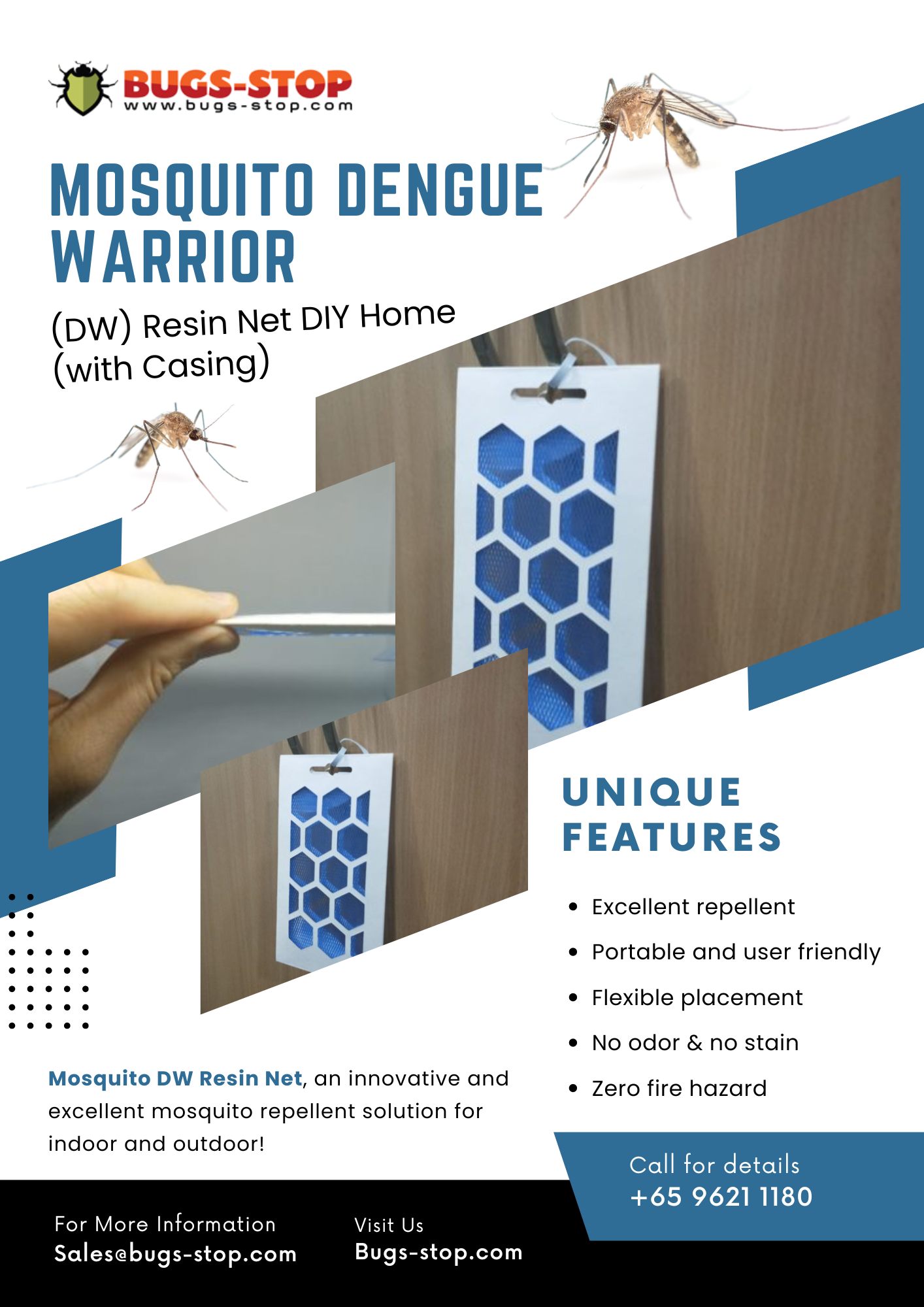 Mosquito DW Resin Net for Easy DIY Protection for Dengue Free Living