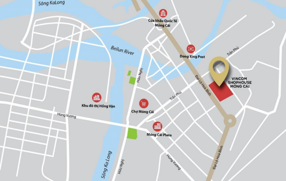Vị trí Vin Móng Cái (Vinhomes Golden Avenue)