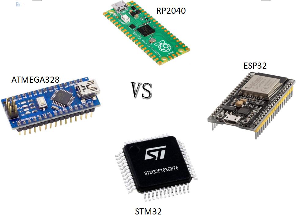 RP2040 VS ATMEGA328 VS ESP32 VS STM32