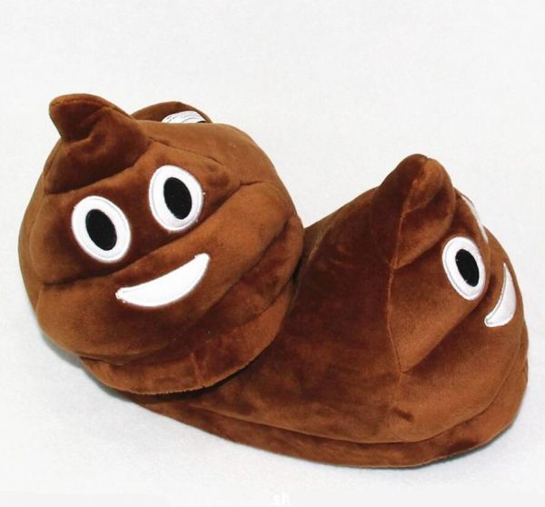 Poop Emoji Slippers - Funny Emoji Slippers