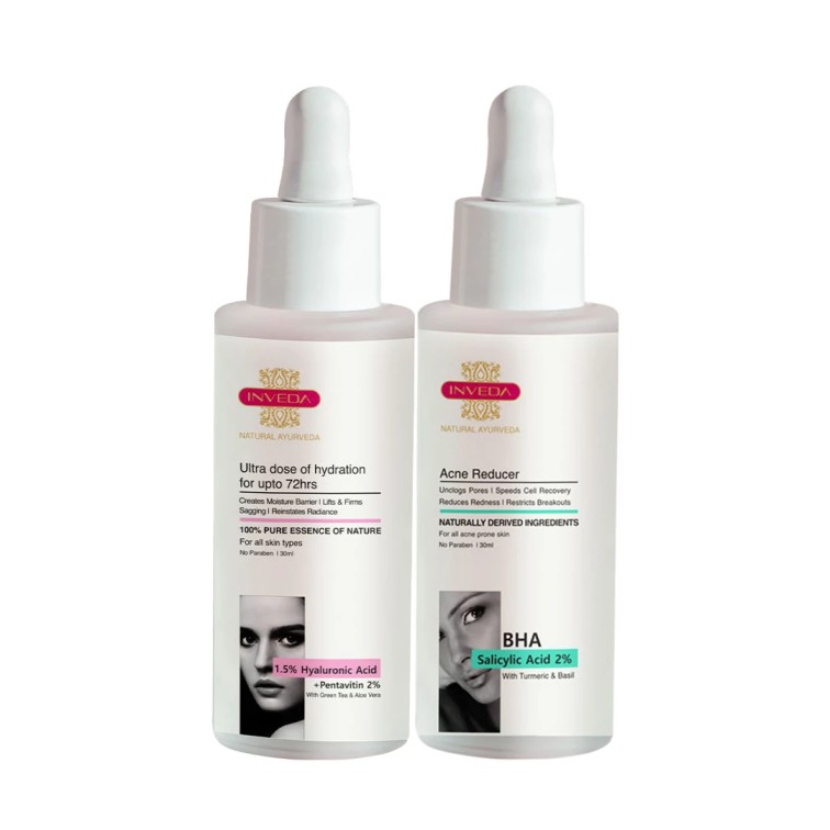 Acne Defender with Hydra Booster Rasa Combo | 1.5% Hyaluronic Acid with 2% Pentavitin + BHA Salicylic Acid 2%