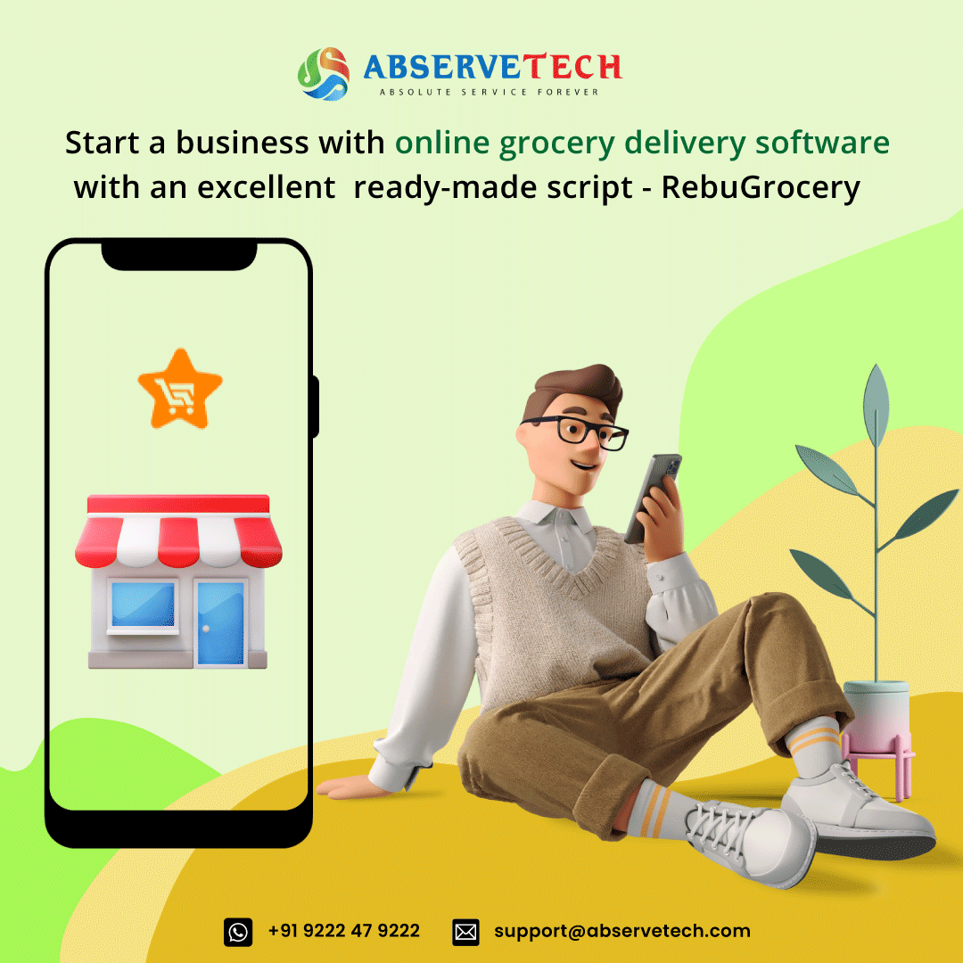 Start a business with online grocery delivery software with an excellent Ready-made-script - RebuGrocery