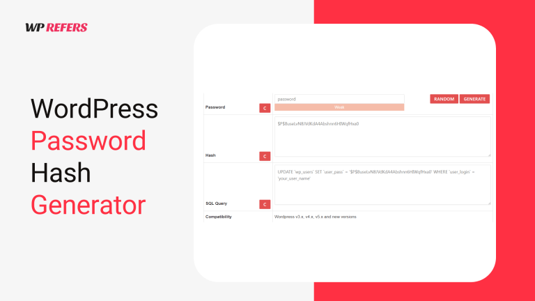 WordPress Password Hash Generator