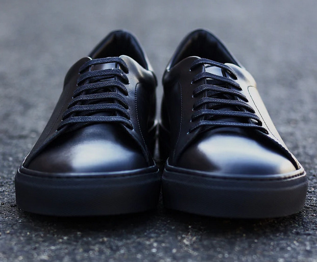 Buy Luxury Men's Black Pure Leather Sneaker – Idrese