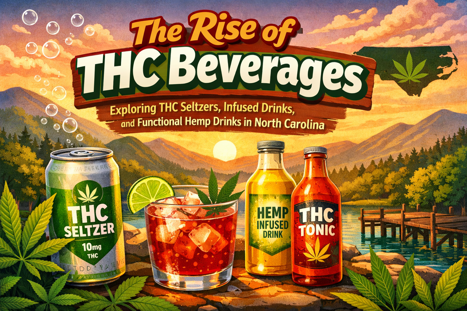 The Rise of THC Beverages: Exploring THC Seltzers, Infused Drinks, and Functional Hemp Drinks in North Carolina