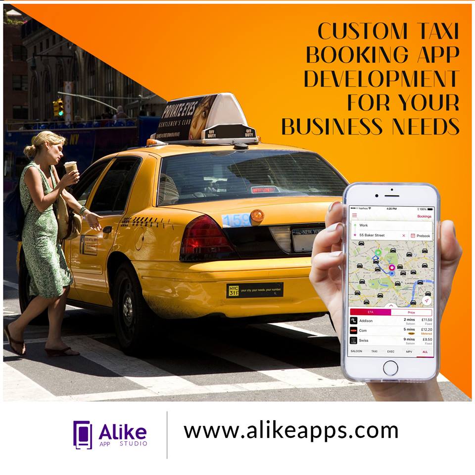 Custom taxi boooking app development