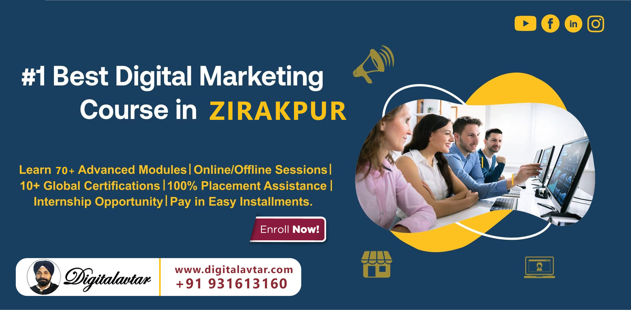 Best Digital Marketing Coaching Center Zirakpur