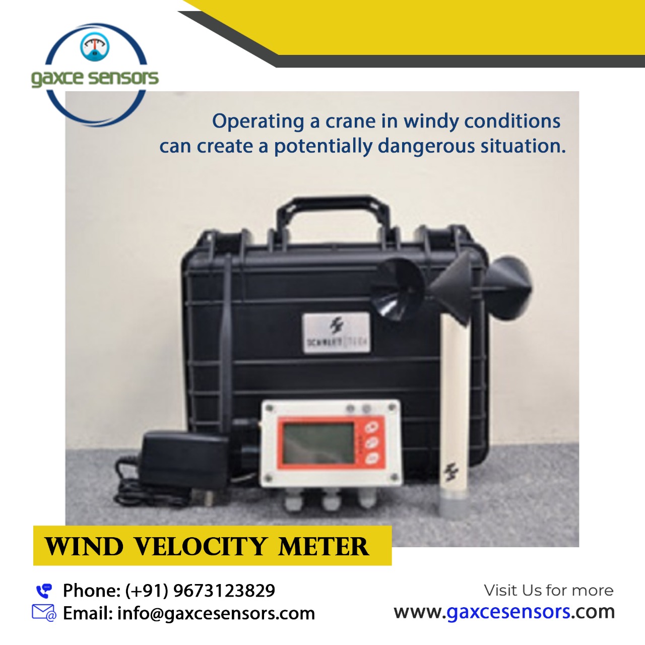   Wind velocity meter pune, Wind velocity meter - Gaxce Sensors