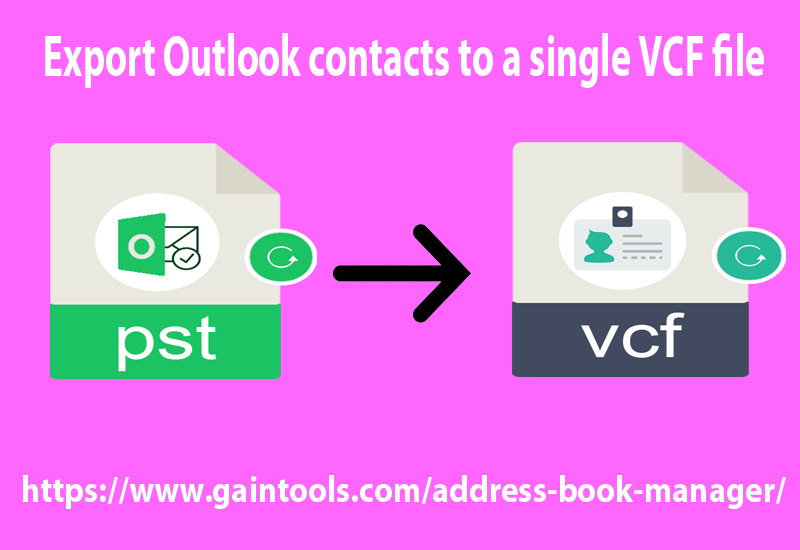 How to Export Outlook contacts to a single VCF file?