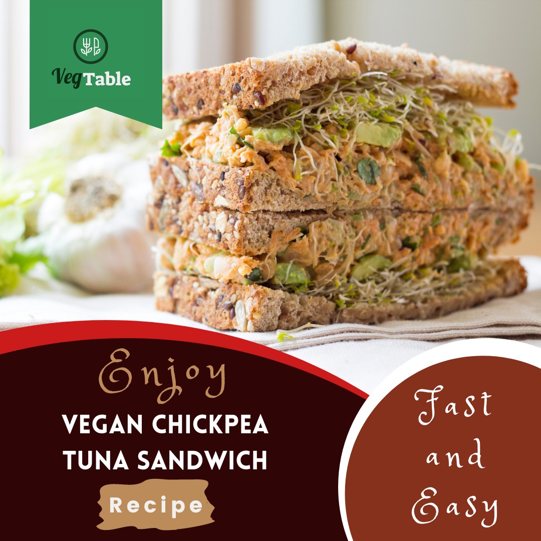 Fast and Easy Vegan Chickpea Tuna Sandwich delivery