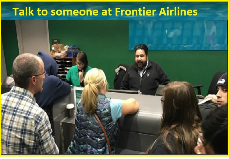 How do I talk to connect someone on Frontier Airlines? 