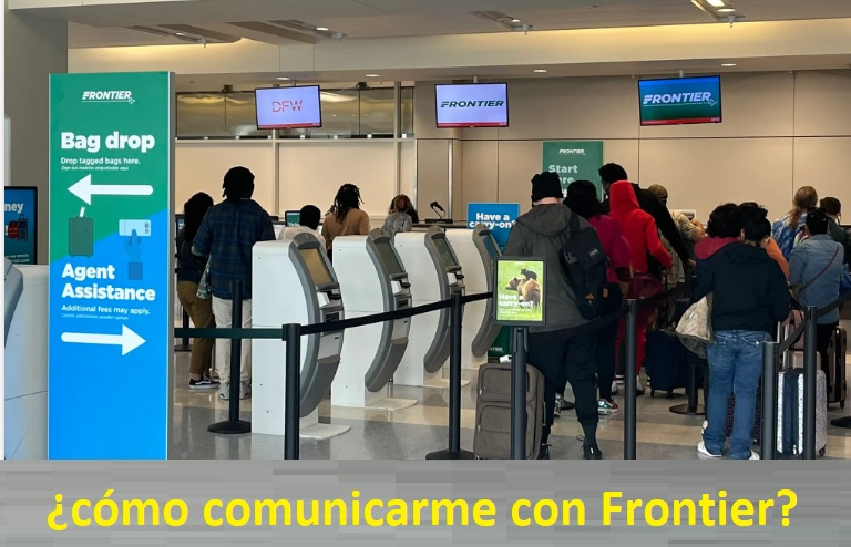 ¿Cómo me comunico con el representante de Frontier Airlines? 