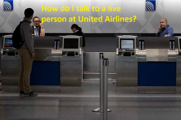 How can I speak to a real live person on United?