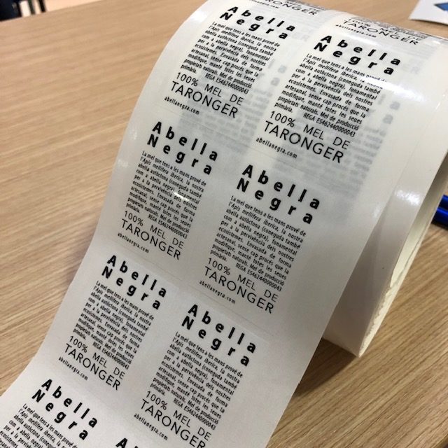 adhesive labels in roll
