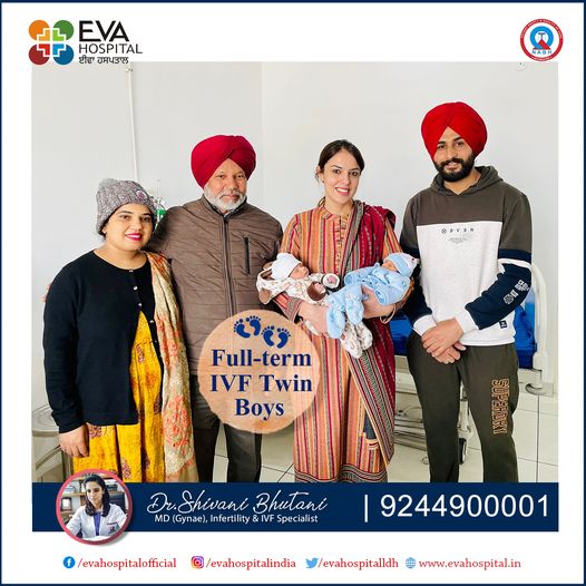 Welcoming our Healthy Full Term IVF Twin Boys to Eva Family Grateful to Sai baba and entire team of Eva Hospital for these angels.
