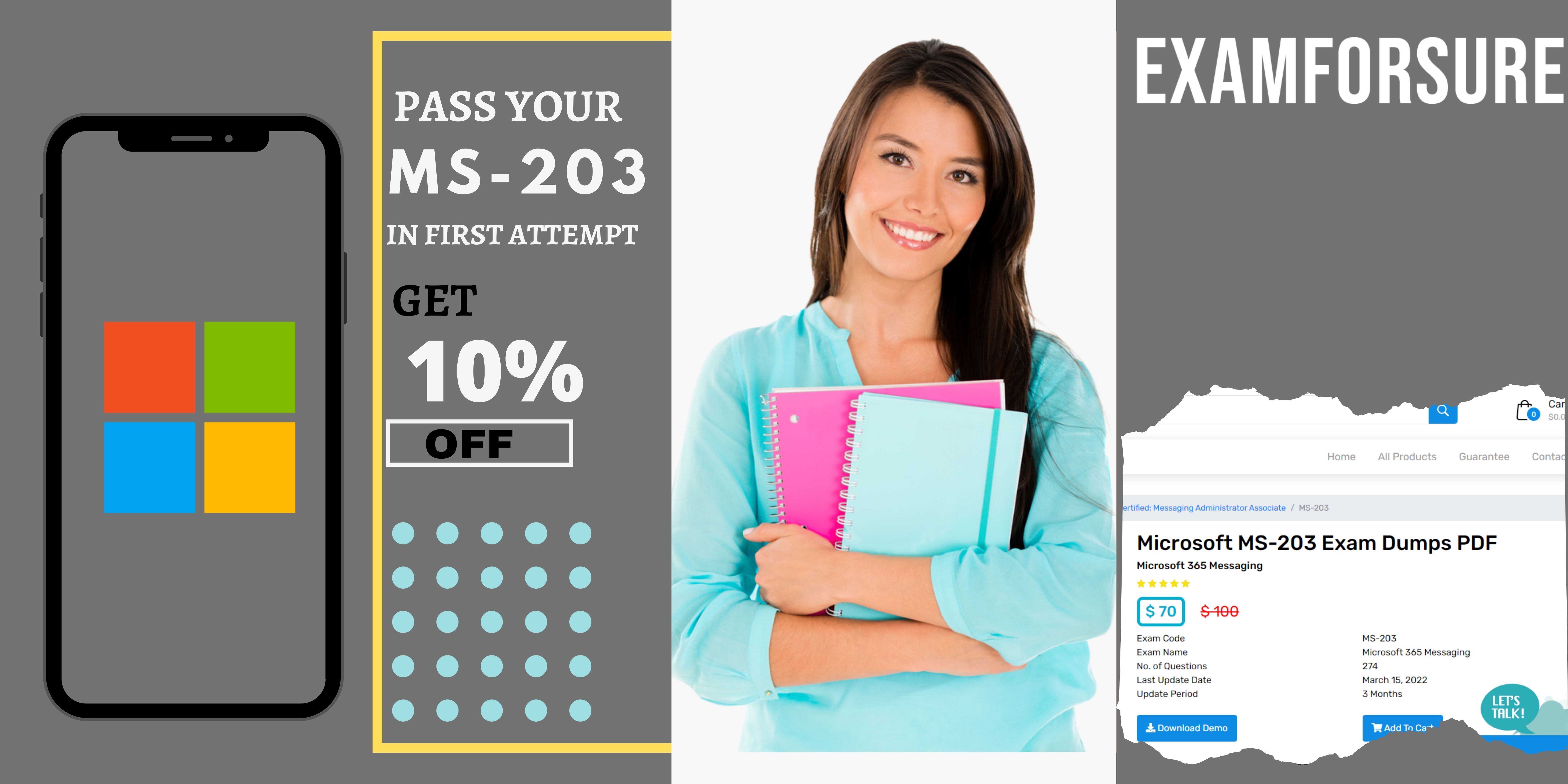 Microsoft MS-203 Exam Material | MS-203 Dumps PDF | Examforsure