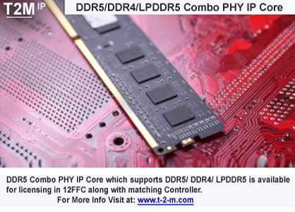 DDR5 DDR4 LPDDR5 Combo PHY IP Core