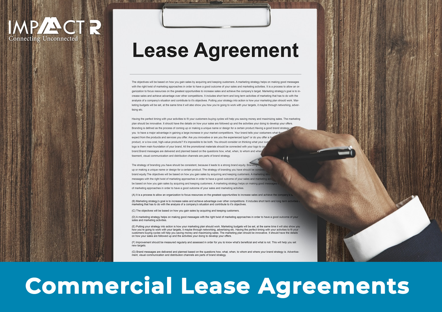 Types of commercial lease agreements to choose from