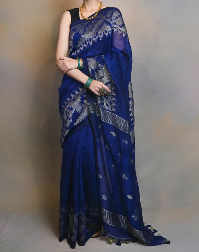 Linen Saree Is Available in Variety of Designs and Colors