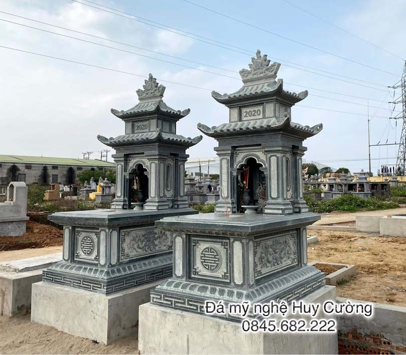 Chọn lọc mẫu mộ đá 2 mái đẹp nhất được ưa chuộng nhất hiện nay