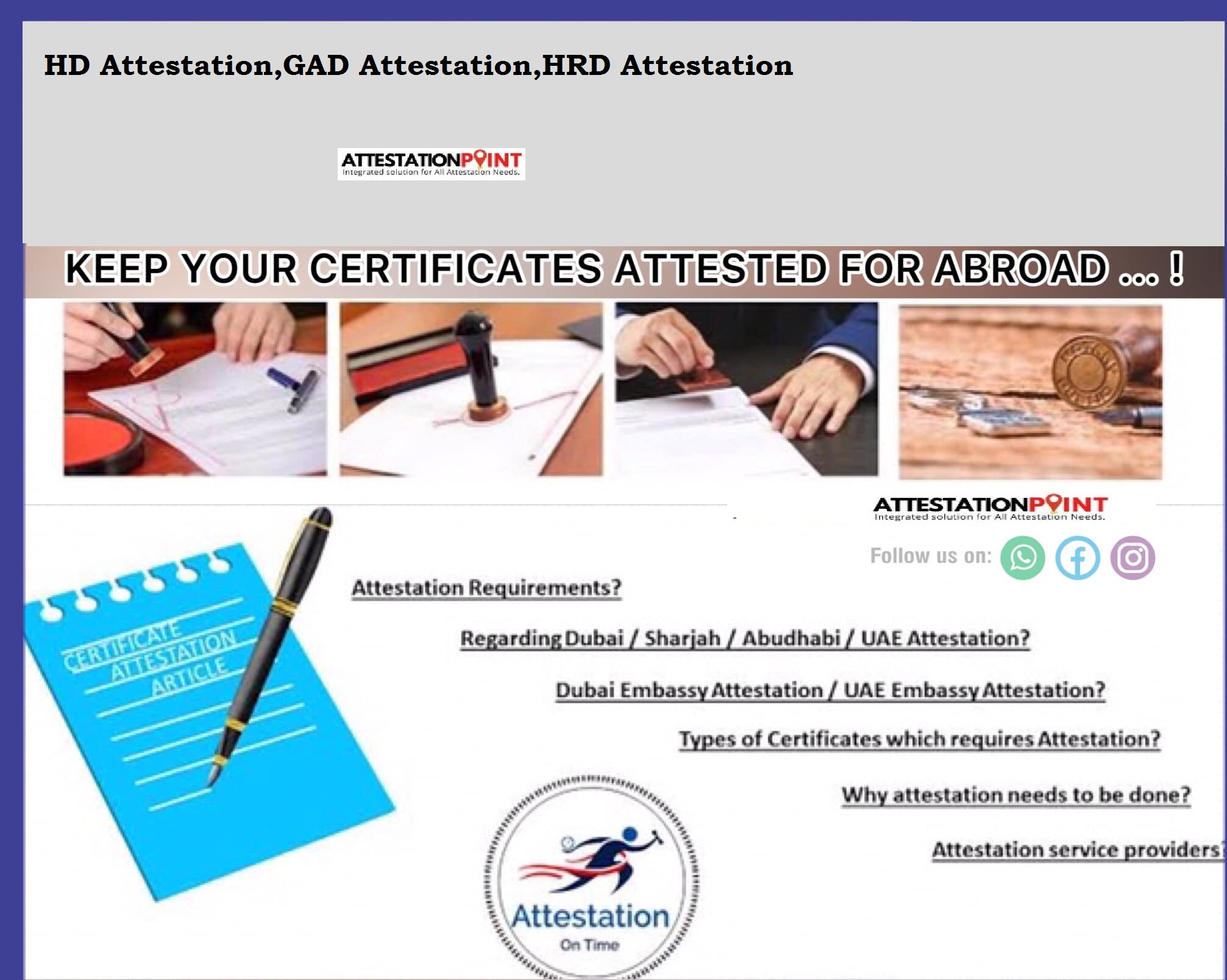 Hrd Attestation in Kerala