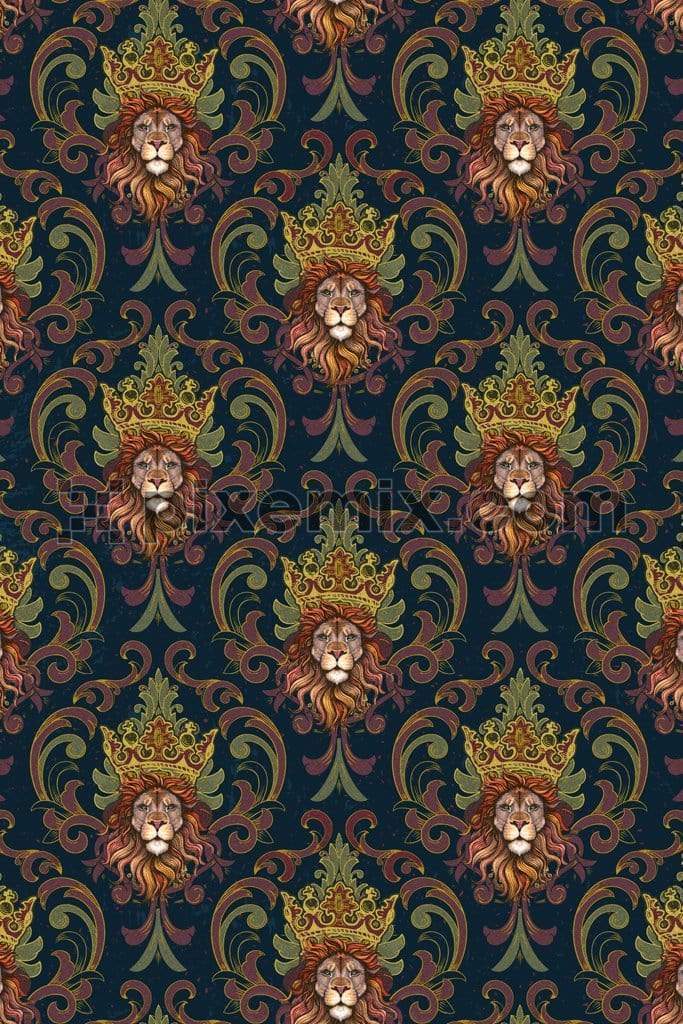 LION KING Design Premium Hand-Illustrated Graphic Pattern