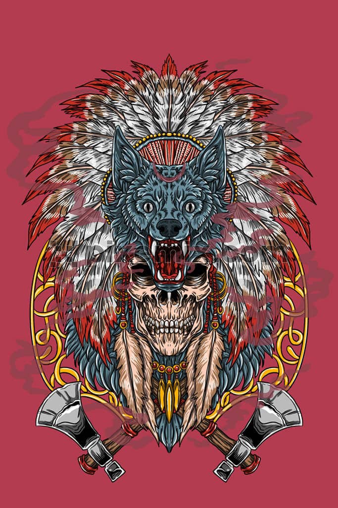 Red tribe inspired product graphic