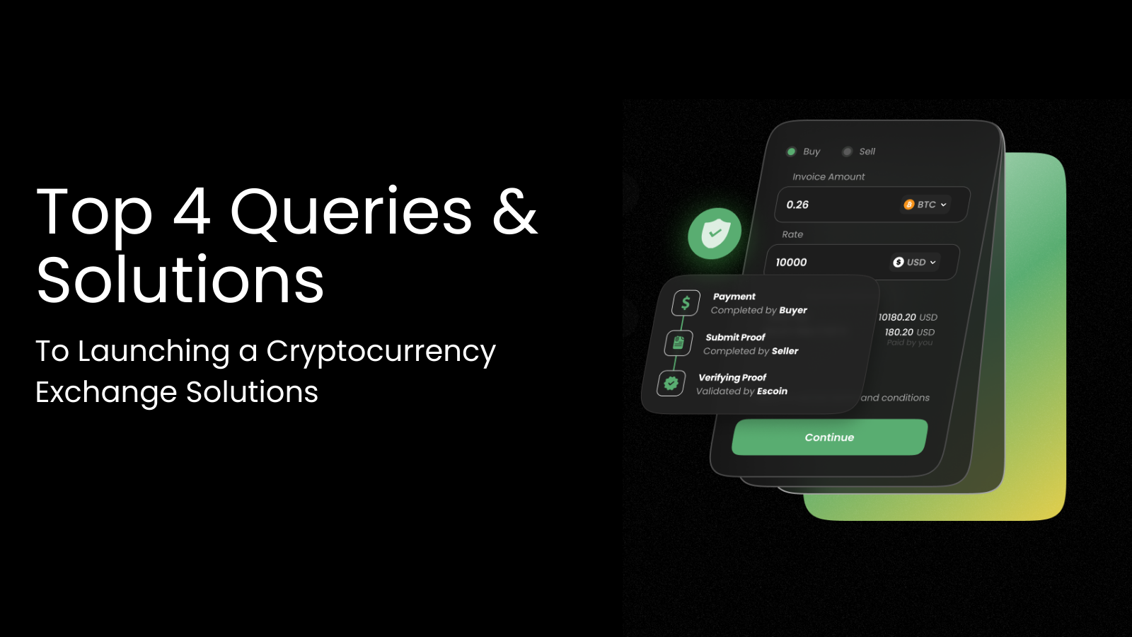 Top 4 Queries & Solutions to Launch a Crypto Exchange Solutions