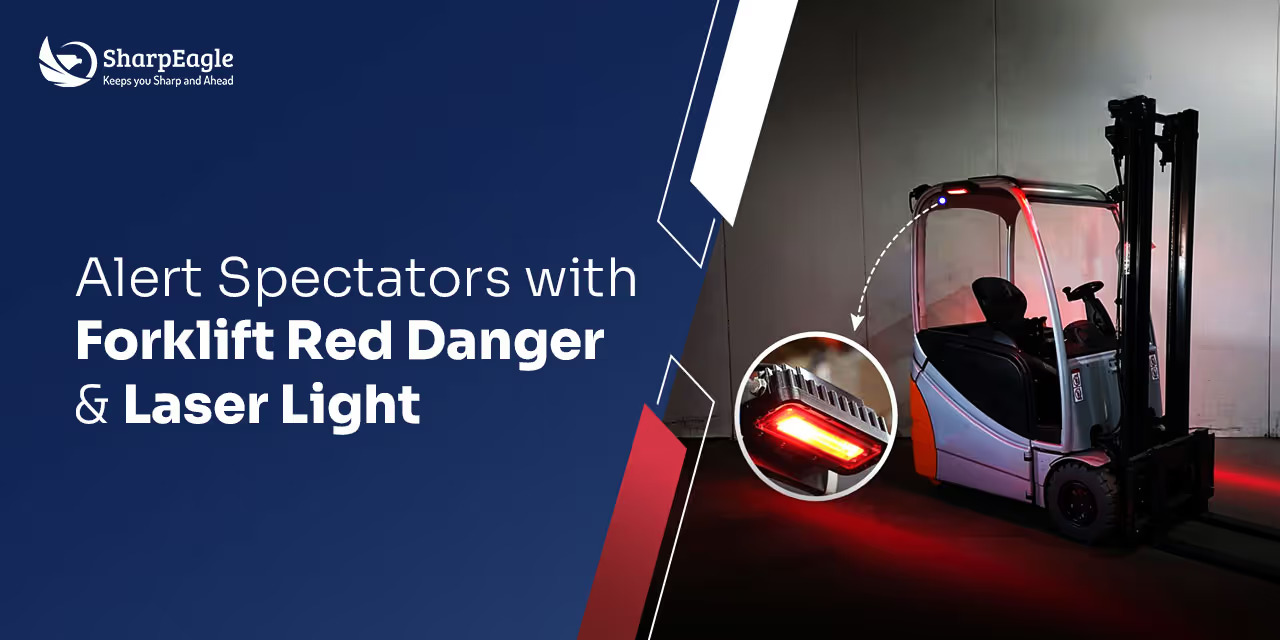 Alert Pedestrians Instantly: Blue Spotlight & Red Zone Lights