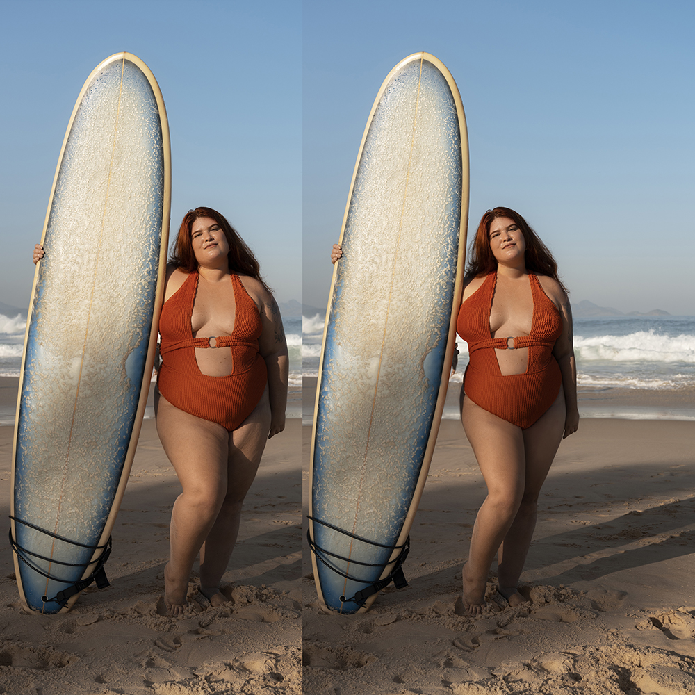 Professional body slimming and reshaping photo editing service