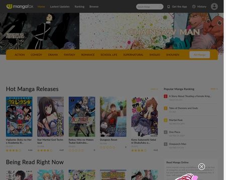 Manga reading websites