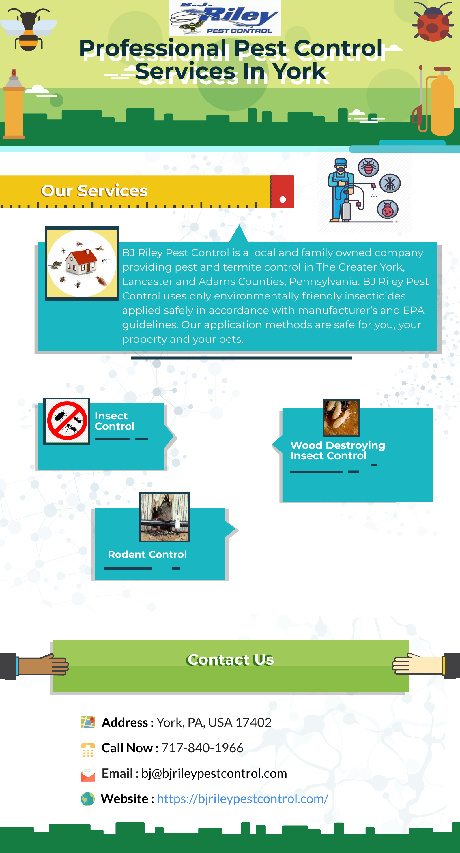 Professional Pest Control Services in York | BJ Riley Pest Control