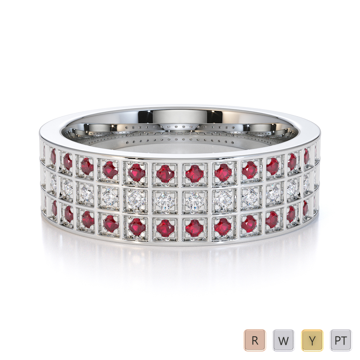 Designer Collection of Ruby Eternity Rings & Sapphire Eternity Rings