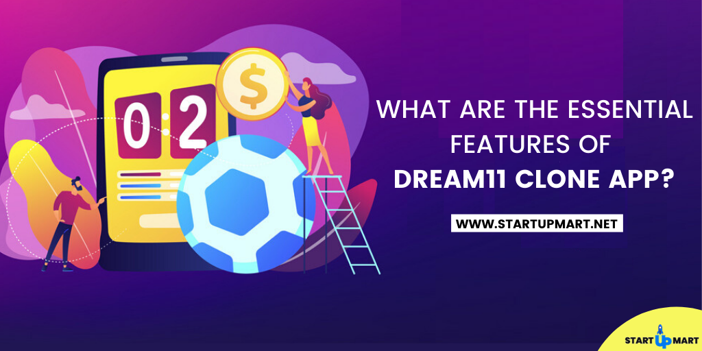 What are the 3 types of Features in the Dream11 Clone App?