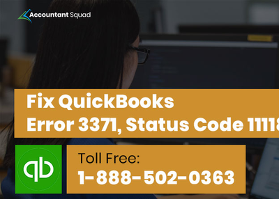 Steps to Resolve QuickBooks Error 3371 | 1-888-5O2-O363