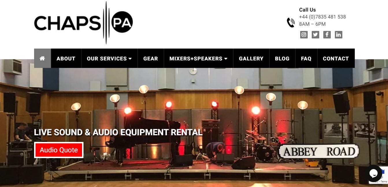 You can hire sound systems for your event from CHAPS PA sound rental London.