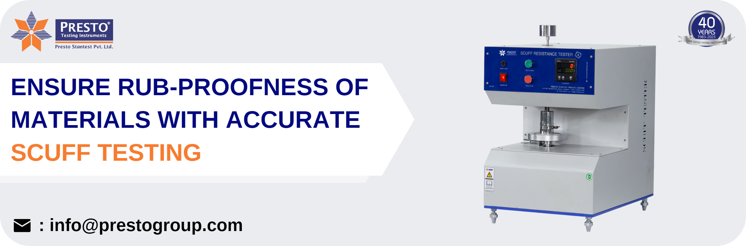 Ensure rub-proofness of materials with accurate scuff testing