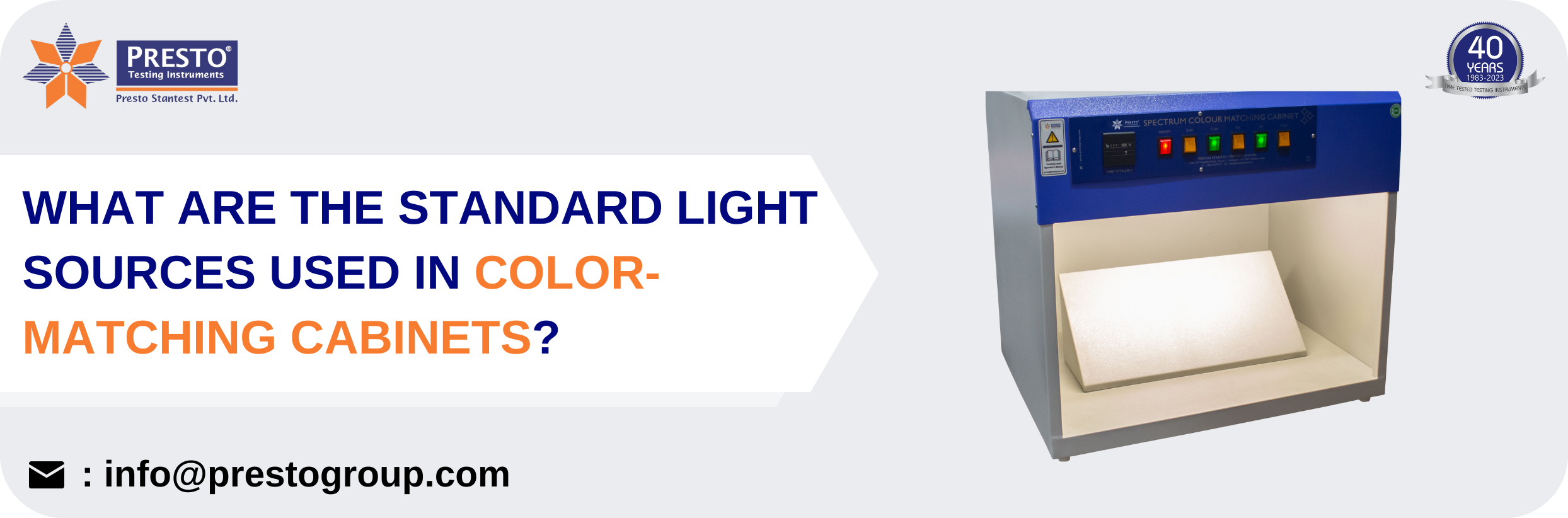 What are the standard light sources used in color-matching cabinets?
