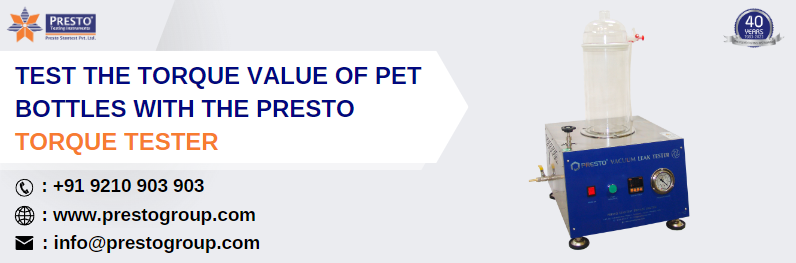 Test the torque value of PET bottles with the Presto torque tester
