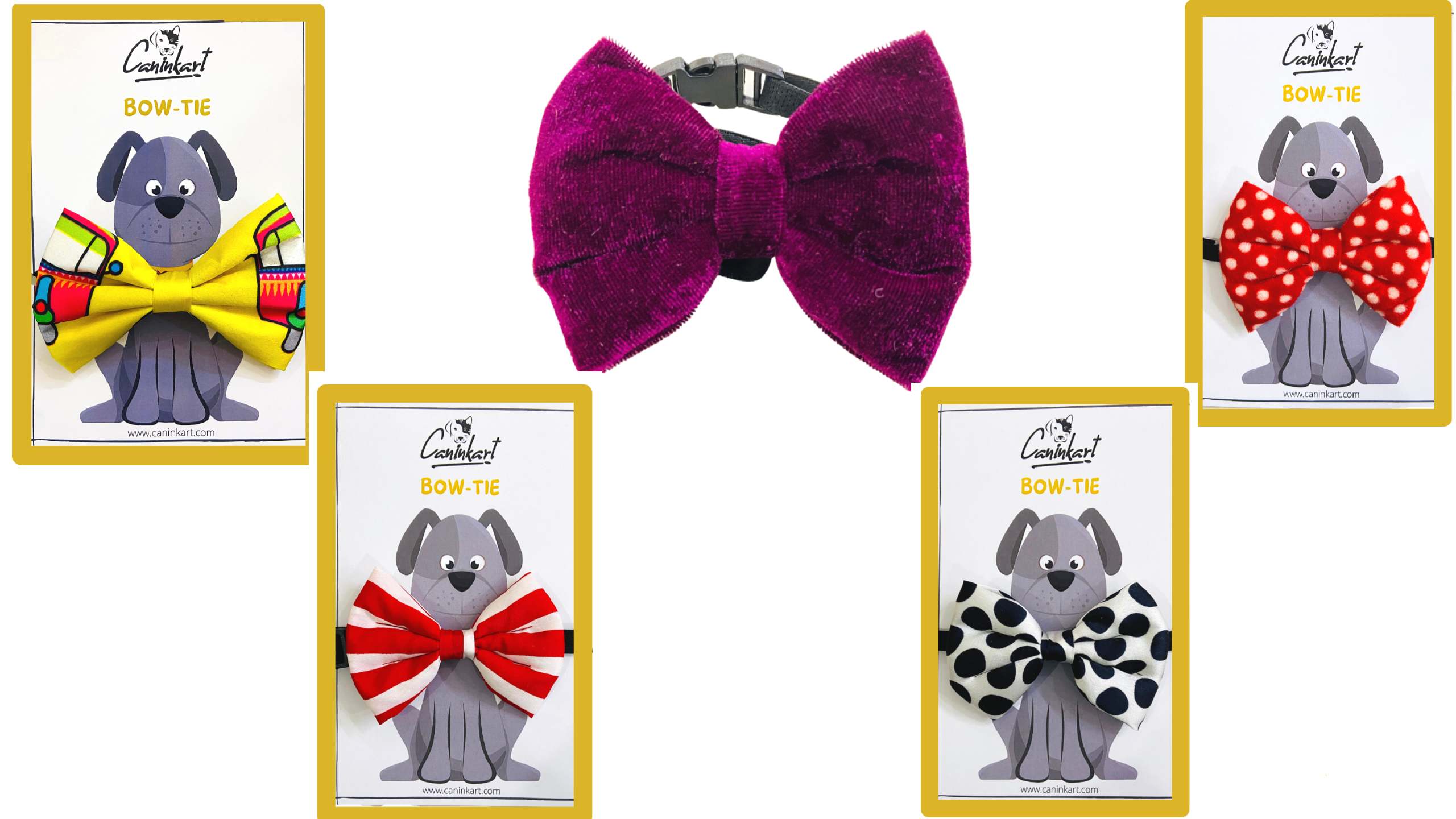 Caninkart Dog Bow-tie  +91 9520957250