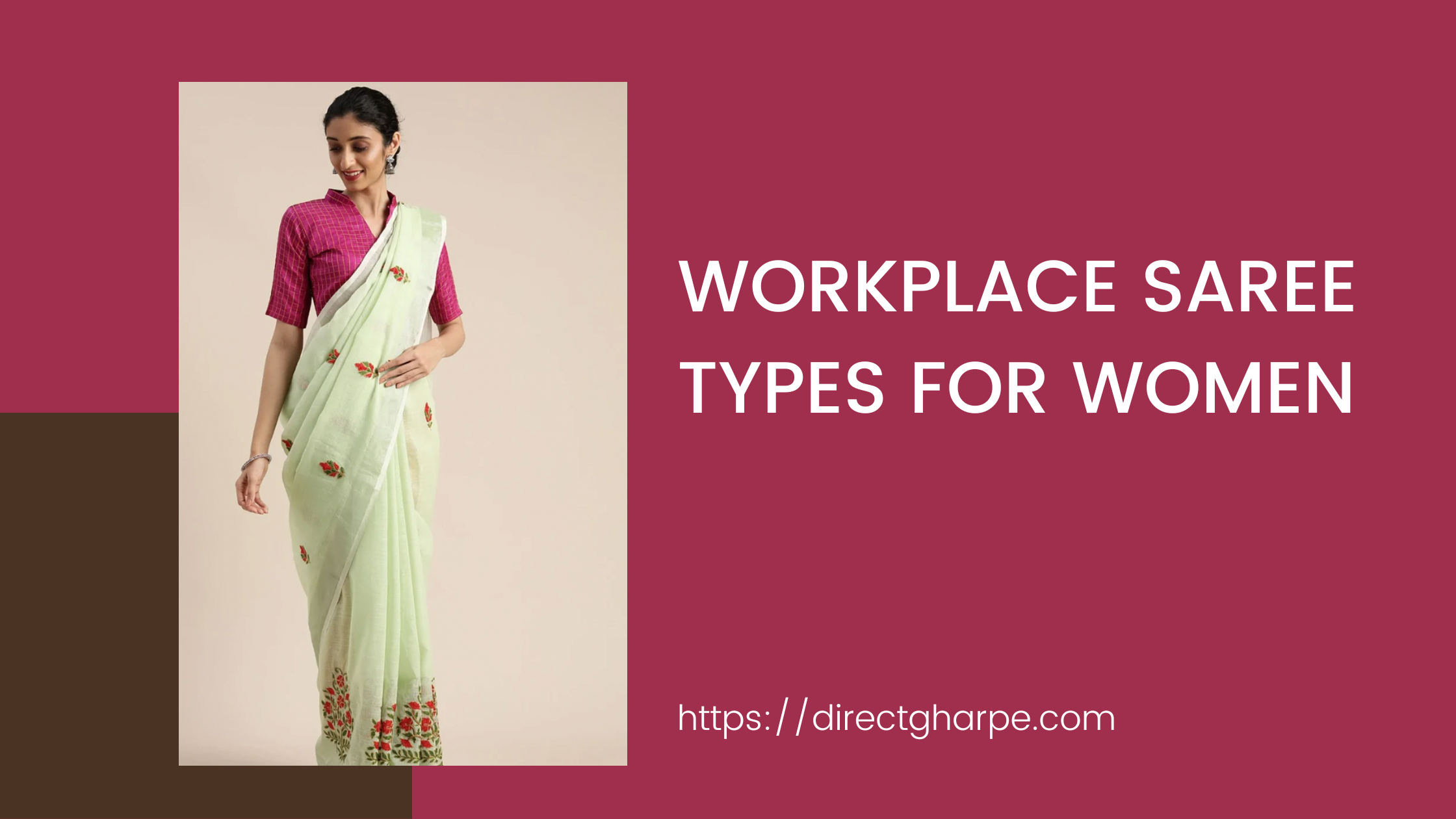 Workplace Saree Types for Women