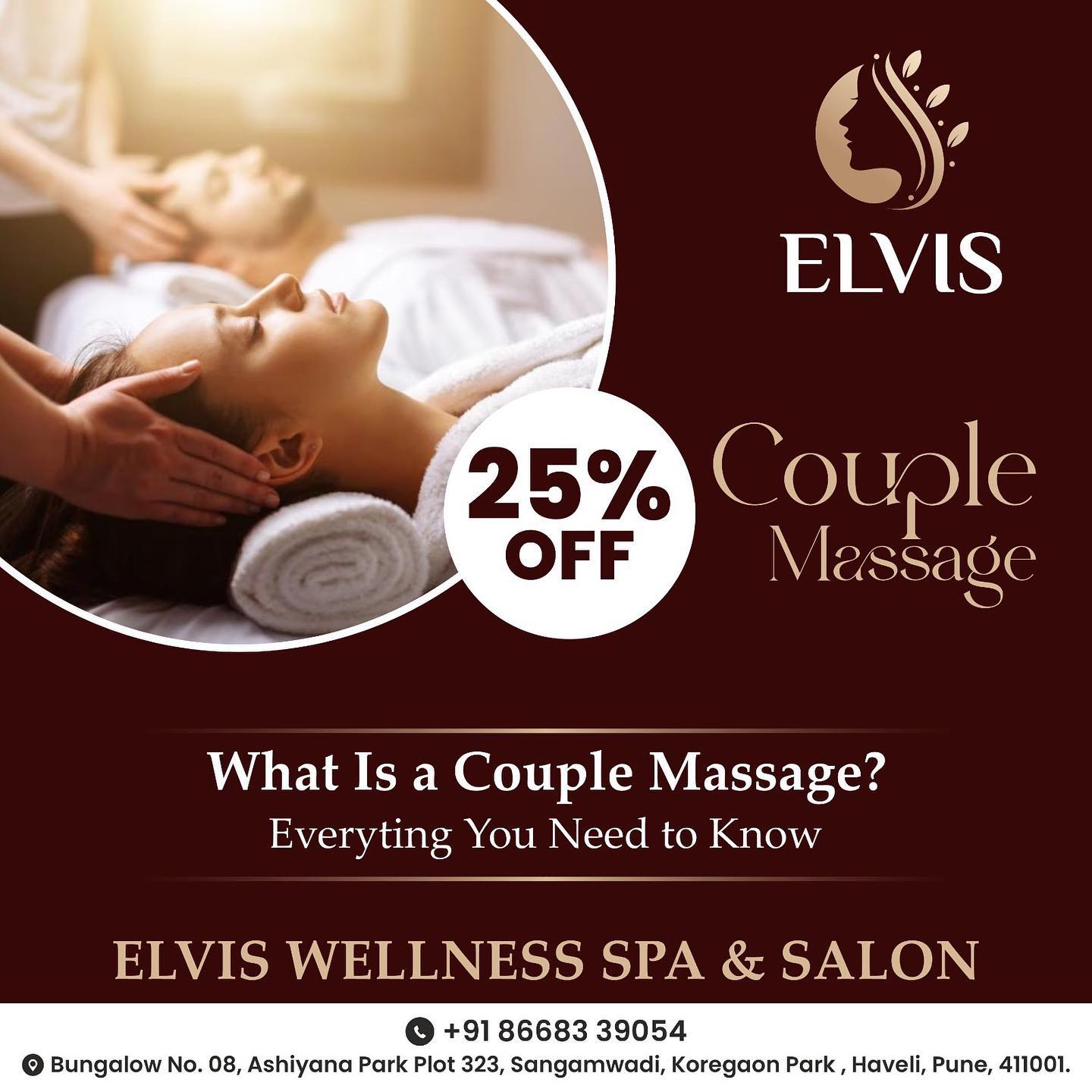 Best spa in Koregaon Park Pune ! Elvis Wellness Spa & Salon