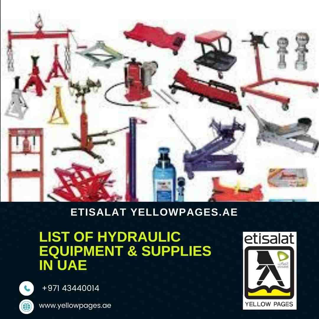 List of Hydraulic Equipment & Supplies in UAE
