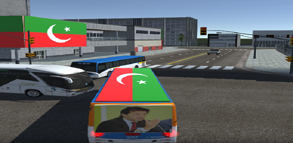 Imran Khan PTI Bus 3D