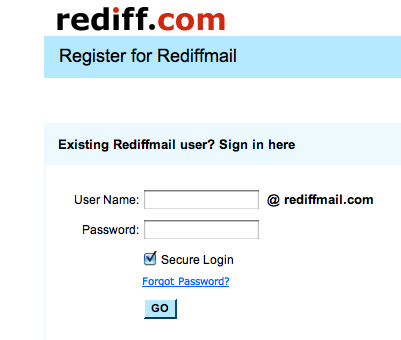 How to open rediffmail account without password