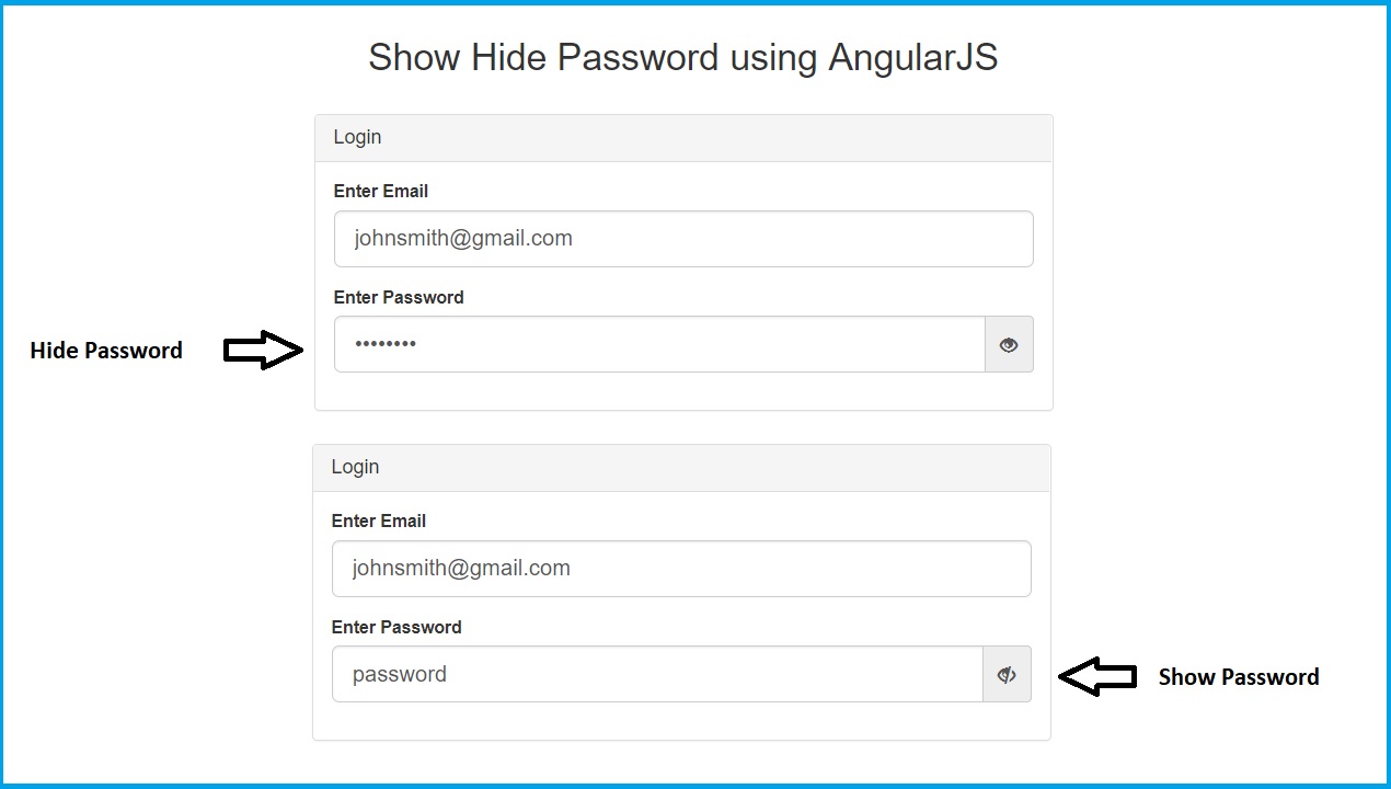 AngularJS Show Hide Password