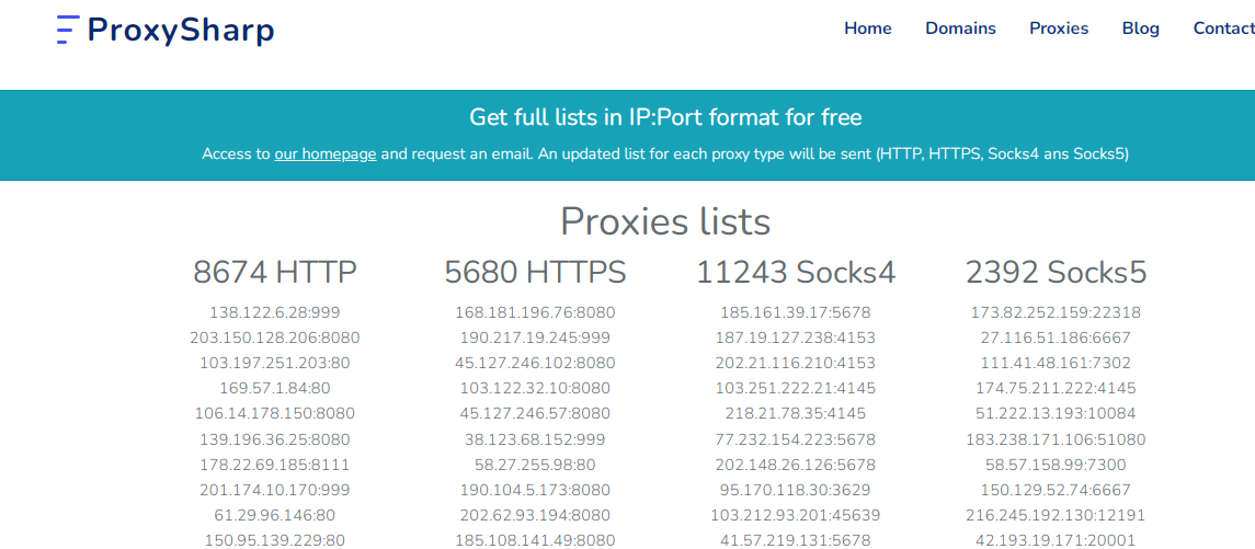 Free internet proxy