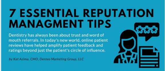 Important dental reputation management tips you must follow